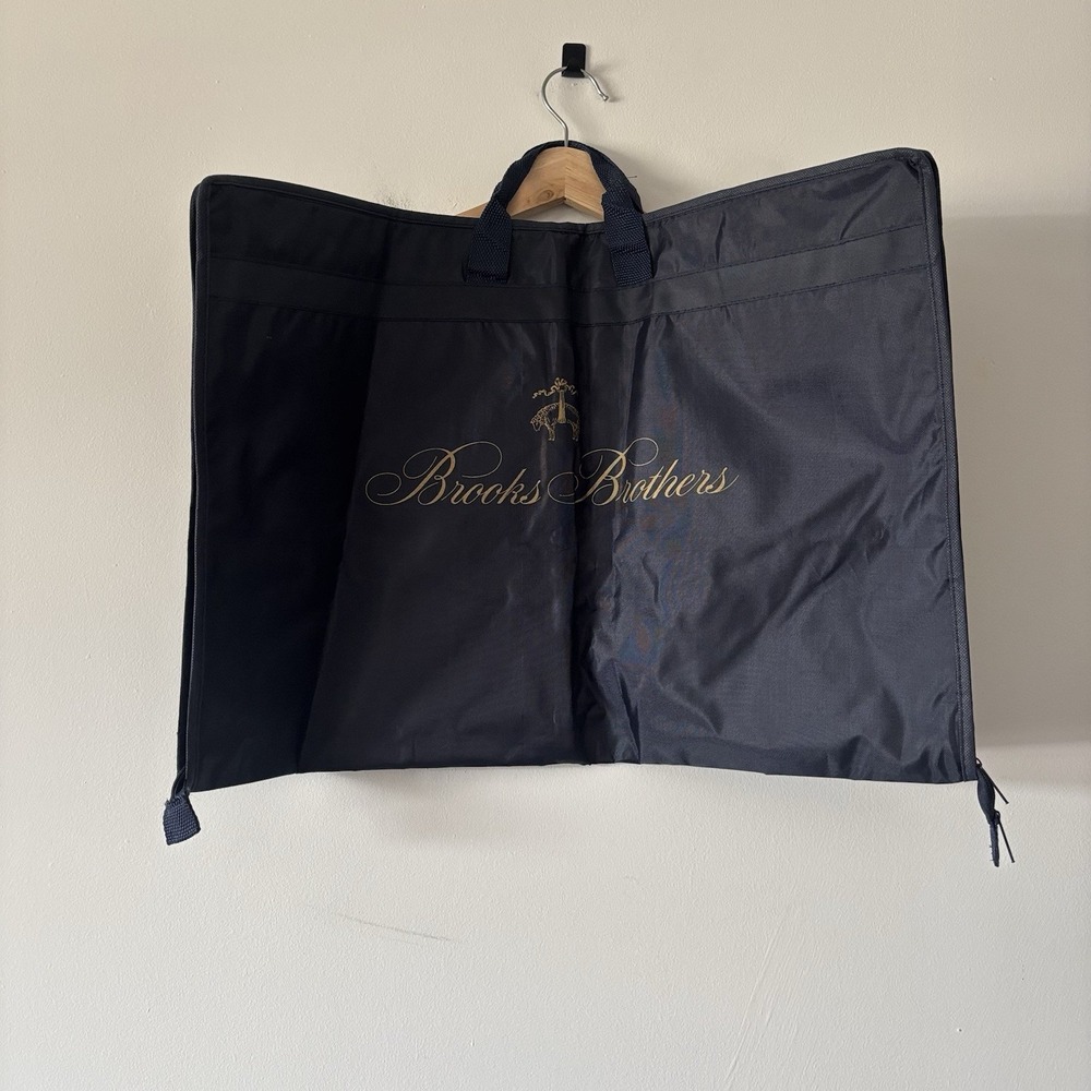 Brooks Brothers Golden Navy Convertible Suit Garment Storage Bag Travel Luggage